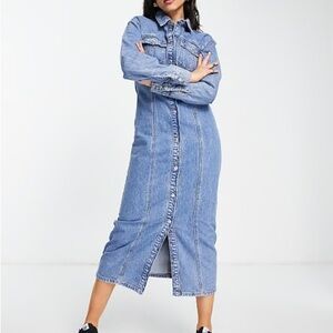ASOS Blue Denim Maxi Dress